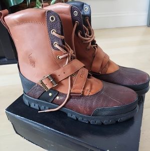 Men's Polo Ralph Lauren brown boots.